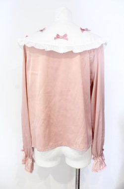 画像3: axes femme kawaii / プチリボン配色ブラウス  ピンク O-25-08-07-058-AX-BL-IG-OS