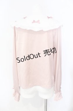 画像3: axes femme kawaii / プチリボン配色ブラウス  ピンク O-25-08-07-058-AX-BL-IG-OS