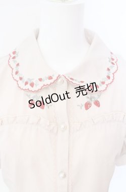 画像2: axes femme POETIQUE / ストロベリー刺繍ブラウス  ピンク O-25-08-07-063-AX-BL-IG-OS