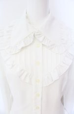 画像2: LAPIN AGILL / キルシュジョーゼットブラウス  ホワイト O-25-08-07-064-EL-BL-IG-OS (2)