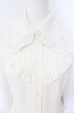 画像2: LAPIN AGILL / キルシュジョーゼットブラウス  ホワイト O-25-08-07-064-EL-BL-IG-OS