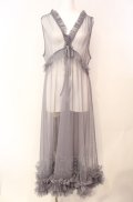 axes femme / レイヤード用チュールワンピース  グレー O-25-08-07-065-AX-OP-IG-OS