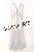 axes femme / レイヤード用チュールワンピース  グレー O-25-08-07-065-AX-OP-IG-ZT1104B