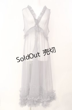 画像1: axes femme / レイヤード用チュールワンピース  グレー O-25-08-07-065-AX-OP-IG-ZT1104B