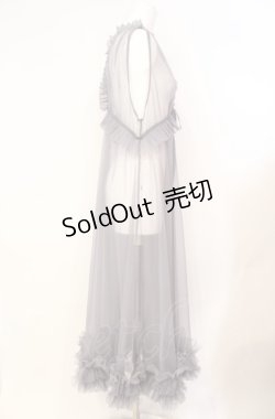 画像2: axes femme / レイヤード用チュールワンピース  グレー O-25-08-07-065-AX-OP-IG-ZT1104B