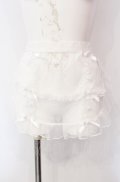axes femme kawaii / ドットチュールハーフエプロン  シロ O-25-08-07-068-AX-ZA-IG-OS