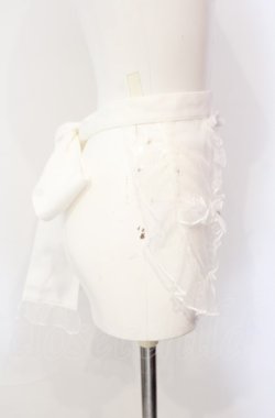 画像3: axes femme kawaii / ドットチュールハーフエプロン  シロ O-25-08-07-068-AX-ZA-IG-OS