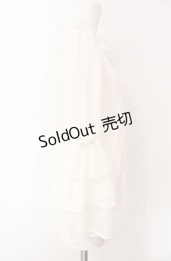 画像3: axes femme kawaii / 3段フリル姫袖ブラウス  シロ O-25-08-07-071-AX-BL-IG-OS