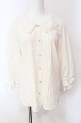 axes femme POETIQUE / レース襟ブラウス  シロ O-25-08-07-072-AX-BL-IG-OS