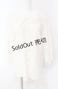 axes femme POETIQUE / レース襟ブラウス  シロ O-25-08-07-072-AX-BL-IG-OS