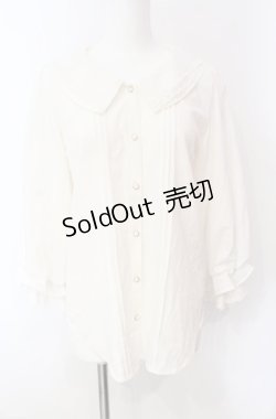 画像1: axes femme POETIQUE / レース襟ブラウス  シロ O-25-08-07-072-AX-BL-IG-OS