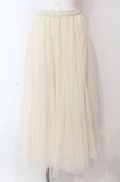 axes femme / ロングチュールスカート M アイボリー O-25-08-07-079-AX-SK-IG-OS