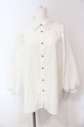 axes femme / ボリューム袖ブラウス F シロ O-25-08-07-081-AX-BL-IG-OS
