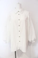 axes femme / ボリューム袖ブラウス F シロ O-25-08-07-081-AX-BL-IG-OS