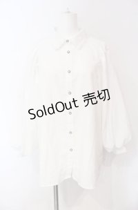 axes femme / ボリューム袖ブラウス F シロ O-25-08-07-081-AX-BL-IG-OS