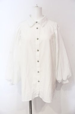 画像1: axes femme / ボリューム袖ブラウス F シロ O-25-08-07-081-AX-BL-IG-OS