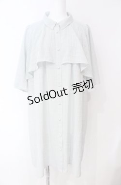 画像1: axes femme / ケープデザインワンピース M ミント O-25-08-07-082-AX-OP-IG-OS