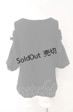 画像3: axes femme POETIQUE / 肩あきパフ袖総レースプルオーバー M クロ O-25-08-07-083-AX-TO-IG-ZT506