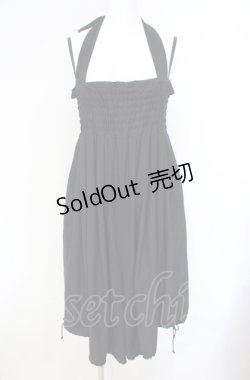 画像1: PEACE NOW / シャーリングホルターパンツ M ブラック O-25-08-07-002-PU-PA-IG-OS