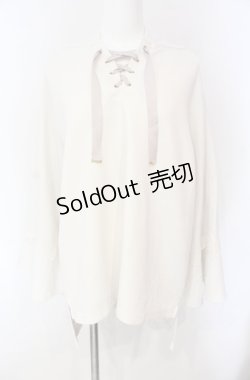 画像1: axes femme / ダンボールニットポンチョ M オフ O-25-08-07-085-AX-TO-IG-OS