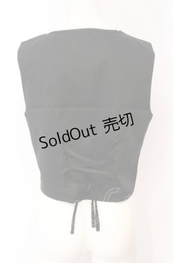 画像2: axes femme / チャイナ風JQ切替ベスト M クロ O-25-08-07-090-AX-TO-IG-OS