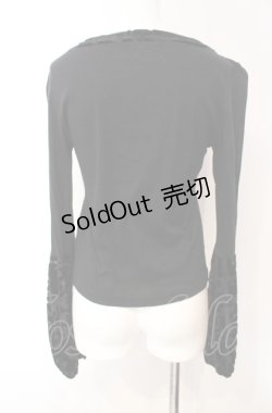 画像3: BPN / 透かしフロッキーカットソー M ブラック O-25-08-07-094-GO-TO-IG-OS