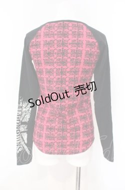 画像3: ALGONQUINS / ユニオンジャックスカルptカットソー  ピンク×ブラック O-25-08-07-095-AL-TS-IG-ZY