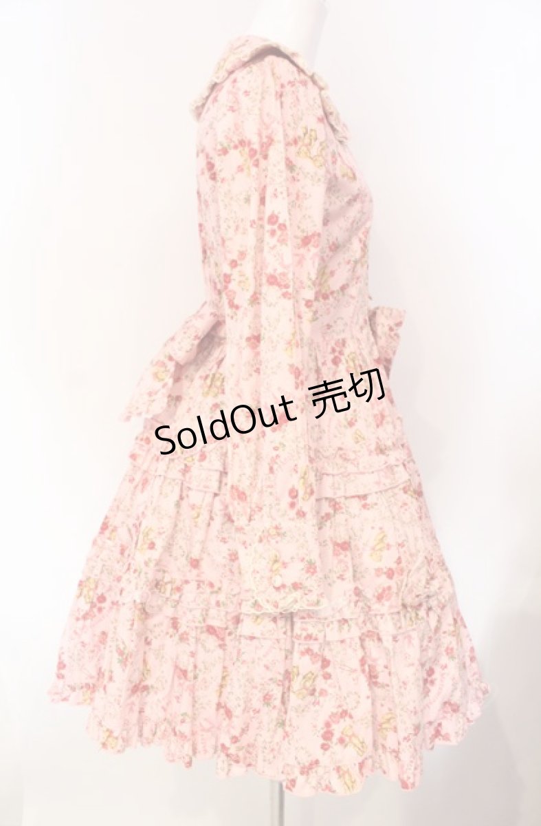 画像3: metamorphose / ガーデニングくまちゃんワンピース  ピンク O-25-08-07-009-ME-OP-IG-OS (3)