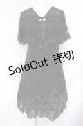 MIHO MATSUDA / ケープ付きキャミワンピ  ブラック O-25-08-07-015-GO-OP-IG-OS