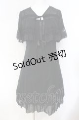 MIHO MATSUDA / ケープ付きキャミワンピ  ブラック O-25-08-07-015-GO-OP-IG-OS