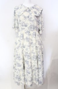 m petit by misako / トワルドジュイワンピース 3L 生成り×ブルー系 O-25-08-07-016-LO-OP-IG-OS