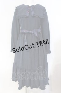 Maison de FLEUR / SnowWhiteワンピース F ネイビー O-25-08-07-018-LO-OP-OW-OS