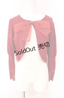 画像1: Maison de FLEUR / Snow Whiteニットカーディガン F ダークレッド O-25-08-07-019-LO-TO-OW-OS