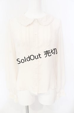 画像1: Innocent World / スカラップレースブラウス M キナリ O-25-08-07-020-IW-BL-OW-OS