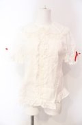 Angelic Pretty / ハートレース半袖ブラウス  シロ×アカ O-25-08-07-022-AP-BL-OW-OS