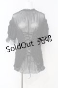 EVA LADY / Lost In The Fog Gothic Top　トップス L ブラック O-25-08-07-024-PU-TO-OW-ZT520