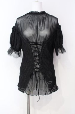 画像1: EVA LADY / Lost In The Fog Gothic Top　トップス L ブラック O-25-08-07-024-PU-TO-OW-OS