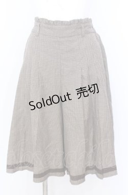 画像1: axes femme / 千鳥格子ハーフパンツ M ブラウン O-25-08-08-001-AX-PA-IG-OS