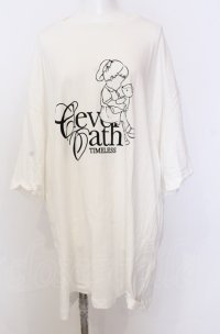Candy Stripper / CLEVER OATH BIG BIG TEE Tシャツ  ホワイト O-25-08-08-028-PU-TO-IG-OS