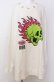 画像1: Candy Stripper / FIRE SKULL DAMAGE SWEAT スウェット  ホワイト O-25-08-08-030-PU-TO-IG-OS (1)