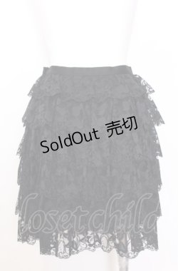 画像2: BPN / ラッセルレースティアードスカート M ブラック O-25-08-08-035-GO-SK-IG-OS