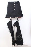 BPN / バックティアードスカート  ブラック×レッドチェック O-25-08-08-036-GO-SK-IG-OS