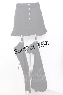 画像1: BPN / バックティアードスカート  ブラック×レッドチェック O-25-08-08-036-GO-SK-IG-OS