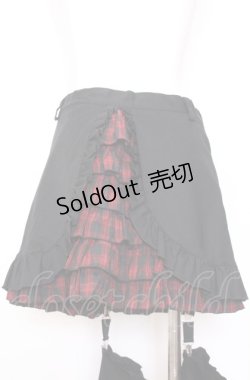 画像3: BPN / バックティアードスカート  ブラック×レッドチェック O-25-08-08-036-GO-SK-IG-OS