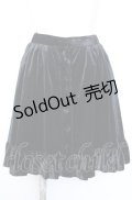 PEACE NOW / バックリボンベロアスカート M ブラック O-25-08-08-037-PU-SK-IG-OS