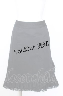 画像1: PEACE NOW / 裾フリルミディスカート M ブラック O-25-08-08-040-PU-SK-IG-OS