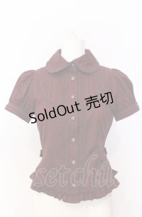 Innocent World / クラシカルローズブラウス s ワイン O-25-08-08-042-IW-BL-IG-OS