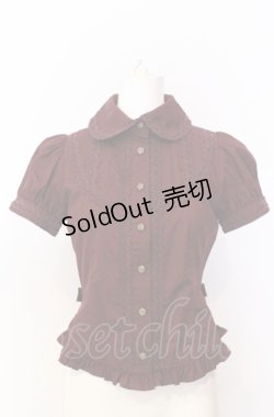 画像1: Innocent World / クラシカルローズブラウス s ワイン O-25-08-08-042-IW-BL-IG-OS