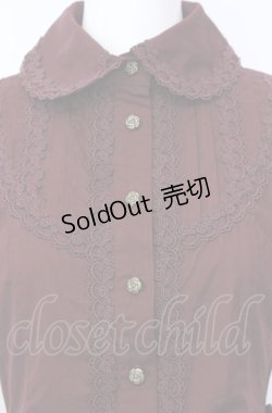 画像2: Innocent World / クラシカルローズブラウス s ワイン O-25-08-08-042-IW-BL-IG-OS