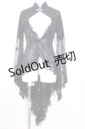 Qutie Frash / レーススリーブレイヤード風トップス  ブラック×パープル O-25-08-08-044-QU-TO-IG-OS